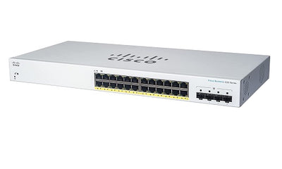 CBS220-24P-4G-NA - Cisco Business 220 Smart Switch, 24 PoE+ Port, 195 watt, w/SFP Uplink - Refurb'd
