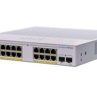 CBS350-16FP-2G-NA - Cisco Business 350 Managed Switch, 16 GbE PoE+ Port, 240w PoE Budget, w/SFP Uplink - New