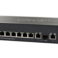SF352-08MP-K9-NA - Cisco Small Business SF352+08MP Managed Switch, 8 10/100 and 2 Gigabit SFP Combo Ports, 128w PoE - New