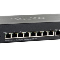 SG300-10PP-K9-NA - Cisco Small Business SG300-10PP Managed Switch, 8 Gigabit/2 Mini GBIC Combo Ports, 62w PoE - New