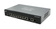 SRW2008P-K9-NA - Cisco Small Business SG300-10P Managed Switch, 8 Gigabit/2 Combo Mini GBIC Ports, 62w PoE - New