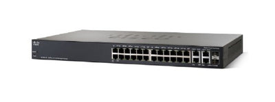 SRW224G4P-K9-NA - Cisco Small Business SF300-24P Managed Switch, 24 Port 10/100 w/Gigabit Uplinks, 180w PoE - Refurb'd