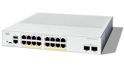 C1200-16P-2G - Cisco Catalyst 1200 Switch, 16 Port PoE+, 120w, 1G Uplink - Refurb'd