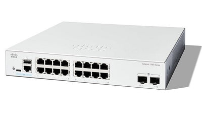C1200-16T-2G - Cisco Catalyst 1200 Switch, 16 Port Data, 1G Uplink - Refurb'd