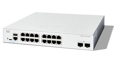 C1200-16T-2G - Cisco Catalyst 1200 Switch, 16 Ports, 1G Uplink - Refurb'd