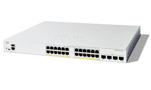 C1200-24FP-4G - Cisco Catalyst 1200 Switch, 24 Ports PoE+, 375w, 1G Uplinks - New