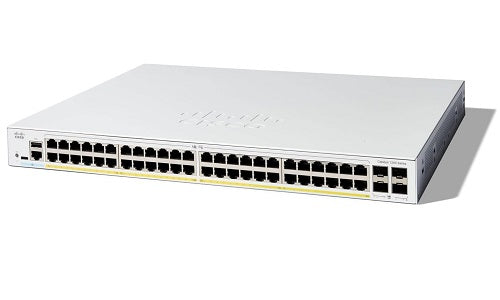 C1200-48P-4G - Cisco Catalyst 1200 Switch, 48 Port PoE+, 375w, 1G Uplinks - New