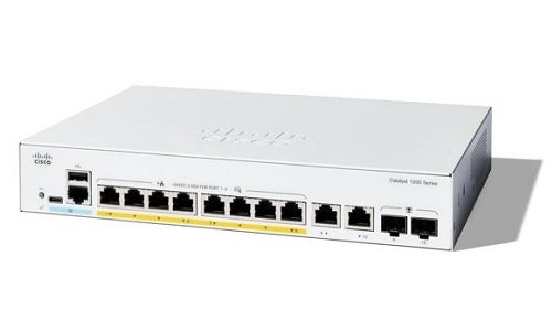 C1200-8FP-2G - Cisco Catalyst 1200 Switch, 8 Ports PoE+, 120w, 1G Uplinks - Refurb'd