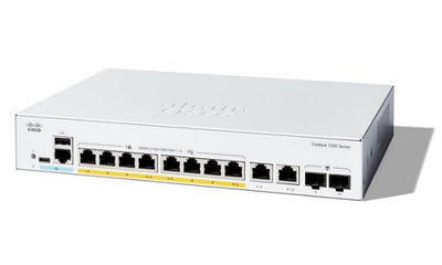 C1200-8P-E-2G - Cisco Catalyst 1200 Switch, 8 Ports PoE+, 67w, 1G Uplinks - New