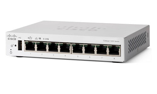 C1200-8T-E-2G - Cisco Catalyst 1200 Switch, 8 Port Data, 1G Uplinks -