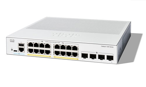 C1300-16P-4X - Cisco Catalyst 1300 Switch, 16 Port PoE+, 4x10G SFP+ Uplinks, 120w - New