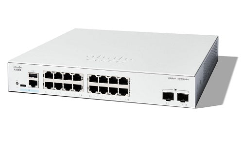 C1300-16T-2G - Cisco Catalyst 1300 Switch, 16 Port Data, 2x1G SFP Uplinks - New