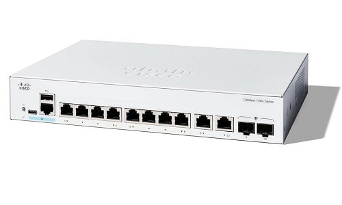 C1300-8T-E-2G - Cisco Catalyst 1300 Switch, 8 Ports, 1G Uplinks, External PSU - New