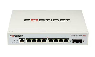 FS-108F-POE - Fortinet FortiSwitch 108F Switch, 8 Port GE PoE+, 2x GE SFP Uplink, 65w - New