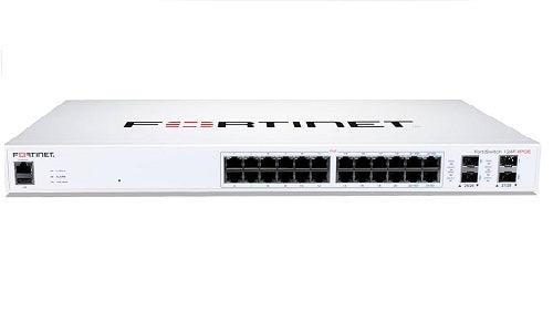FS-124F-FPOE - Fortinet FortiSwitch 124F Switch, 24 Port GE RJ45 PoE+, 4x 10GE SFP+ Uplink, 370w - Refurb'd