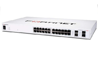 FS-124F-POE - Fortinet FortiSwitch 124F Switch, 24 Port GE RJ45 PoE+, 4x 10GE SFP+ Uplink, 185w - New