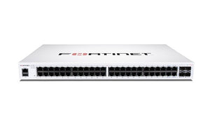 FS-148F-FPOE - Fortinet FortiSwitch 148F Switch, 48 Port GE RJ45 PoE+, 4x 10GE SFP+ Uplink, 740w - New