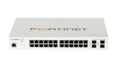 FS-224E-POE - Fortinet FortiSwitch 224E Switch, 24 Port GE RJ45 PoE+, 4x GE SFP Uplink, 180w - New