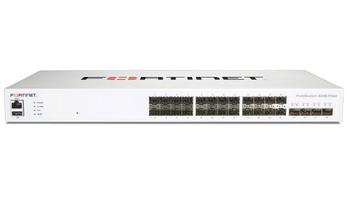 FS-424E-FIBER - Fortinet FortiSwitch 424E Switch, 24 Port GE SFP, 4x 10GE SFP+ Uplink - Refurb'd