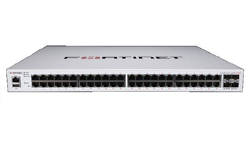 FS-448E-FPOE - Fortinet FortiSwitch 448E Switch, 48 Port GE RJ45 PoE+, 4x 10GE SFP+ Uplink, 772w - New