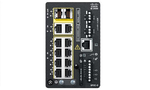 IE-3100-8P2C-E - Cisco Catalyst IE3100 Rugged Switch, 8 Port PoE+ GE, 2xGE Combo Uplinks, Network Essentials - Refurb'd