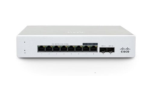 MS130-8X-HW - Cisco Meraki MS130 Compact Access Switch, 8 mGbE Ports PoE+, 120w, 10Gbe Fixed Uplinks - Refurb'd