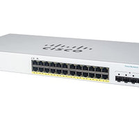 CBS220-24P-4G-NA - Cisco Business 220 Smart Switch, 24 Port PoE+, 195 watt, w/SFP Fixed Uplink - Refurb'd