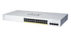 CBS220-24P-4X-NA - Cisco Business 220 Smart Switch, 24 Port PoE+, 195 watt, w/10Gb SFP+ Fixed Uplink - Refurb'd