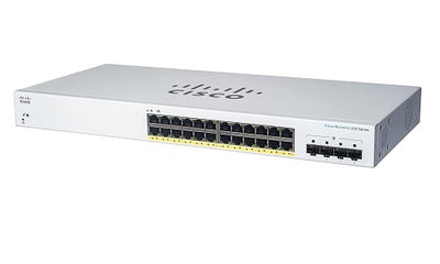 CBS220-24P-4X-NA - Cisco Business 220 Smart Switch, 24 PoE+ Port, 195 watt, w/10G SFP+ Uplink - Refurb'd