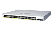 CBS220-48P-4X-NA - Cisco Business 220 Smart Switch, 48 PoE+ Port, 382 watt, w/10G SFP+ Uplink - Refurb'd