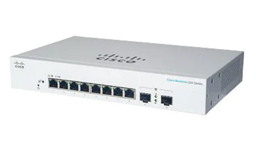 CBS220-8T-E-2G-NA - Cisco Business 220 Smart Switch, 8 Port w/SFP Fixed Uplink - Refurb'd