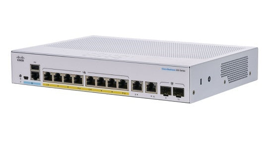 CBS250-8FP-E-2G-NA - Cisco Business 250 Smart Switch, 8 Port PoE+, 120 watt, w/Combo Uplink - Refurb'd