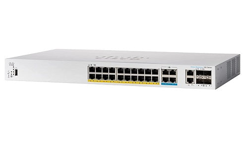 CBS350-24MGP-4X-NA - Cisco Business 350 Managed Switch, 24 Port PoE+ (20 Gig/4 mGig), 375w PoE Budget, w/10Gb Combo Uplink  - Refurb'd