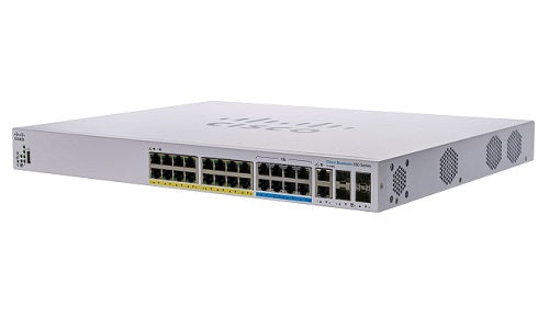 CBS350-24NGP-4X-NA - Cisco Business 350 Managed Switch, 24 PoE+ Ports, 375w PoE Budget, w/10Gb Combo Uplink - New