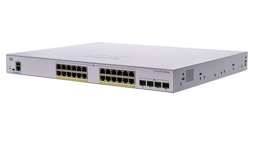 CBS350-24P-4G-NA - Cisco Business 350 Managed Switch, 24 Port PoE+, 195w PoE Budget, w/SFP Fixed Uplink - Refurb'd