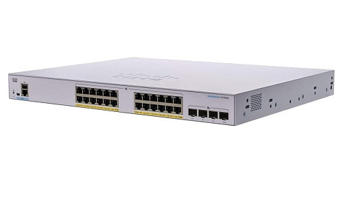 CBS350-24P-4G-NA - Cisco Business 350 Managed Switch, 24 GbE PoE+ Port, 195w PoE Budget, w/SFP Uplink - Refurb'd