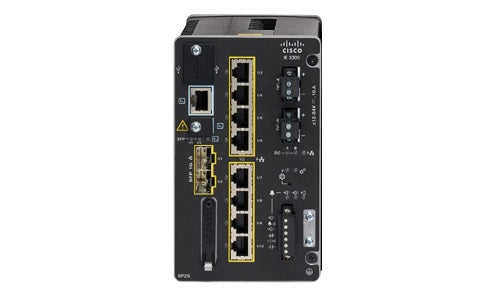 IE-3300-8U2X-A - Cisco Catalyst IE3300 Rugged Modular Switch, 8 GE PoE/2 10G SFP Uplink Ports, Advantage - Refurb'd