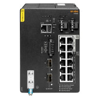 JL817A - HPE Aruba CX 4100i DIN Mount Switch, 12 PoE Port, 2 SFP+ Port - New