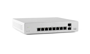 MS220-8P-HW - Cisco Meraki MS220 Compact Access Switch, 8 Ports PoE, 124w, 1GbE Uplinks - New