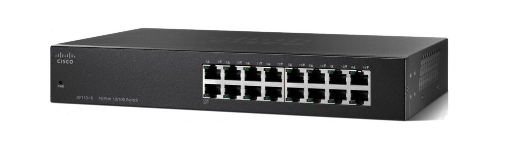 Switch Cisco SG110-16 de 16 puertos RJ-45 Gigabit Ethernet Switch Cisco SG110-16 de 16 puertos RJ-45 Gigabit Ethernet