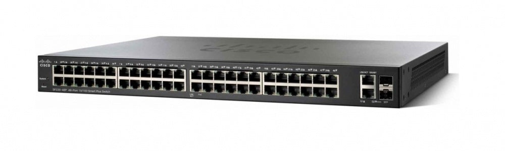 SF220-48P-K9-NA - Cisco SF220-48P Small Business Smart Switch, 48 Port 10/100, PoE - Refurb'd