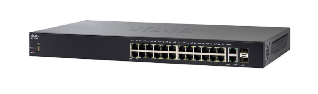 SF250-24P-K9-NA - Cisco SF250-24P Smart Switch, 24 Port 10/100, PoE - New