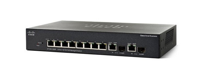 SF352-08MP-K9-NA - Cisco Small Business SF352-08MP Managed Switch, 8 10/100 and 2 Gigabit SFP Combo Ports, 128w PoE - Refurb'd