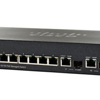 SF352-08P-K9-NA - Cisco Small Business SF352-08P Managed Switch, 8 10/100 and 2 Gigabit SFP Combo Ports, 62w PoE - New