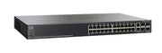 SF500-24MP-K9-NA - Cisco SF500-24MP Stackable Managed Switch, 24 10/100 PoE+ and 4 Gigabit Ethernet Ports, 370w PoE - New