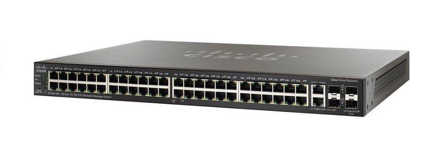 SF500-48-K9-NA - Cisco SF500-48 Stackable Managed Switch, 48 10/100 and 4 Gigabit Ethernet Ports - New