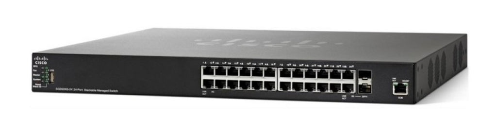 SF550X-24MP-K9-NA - Cisco SF550X-24MP Stackable Managed Switch, 24 10/100 and 4 10Gig Ethernet Ports, 382w PoE - New