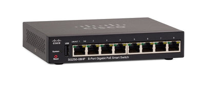 SG250-08HP-K9-NA - Cisco SG250-08HP Smart Switch, 8 Port Gigabit, PoE - Refurb'd