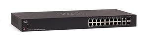 SG250-18-K9-NA - Cisco SG250-18 Smart Switch, 16 Gigabit/2 SFP Combo Ports - Refurb'd