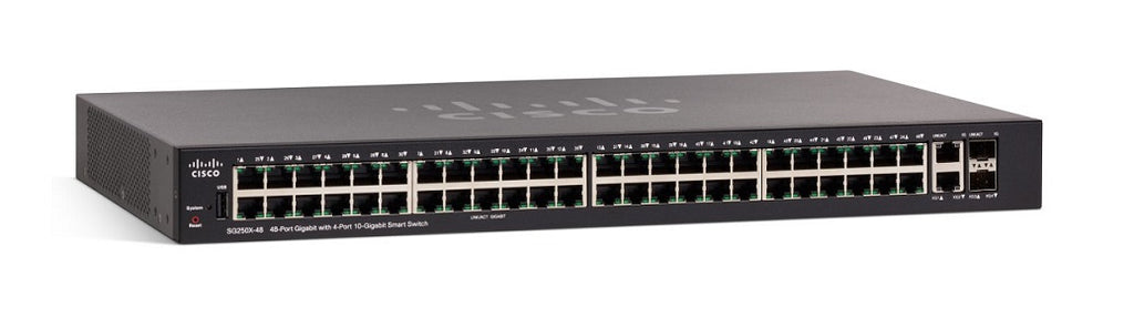 SG250X-48P-K9-NA - Cisco SG250X-48P Smart Switch, 48 Gigabit/4 10 Gigabit Ports, PoE - Refurb'd